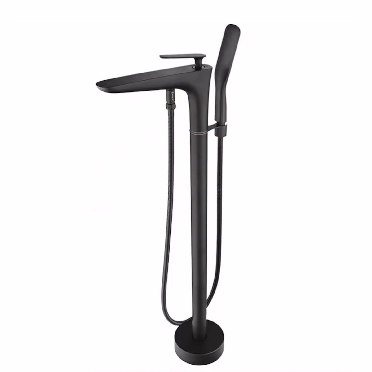 Misturador Monocomando De Piso Para Banheira Preto