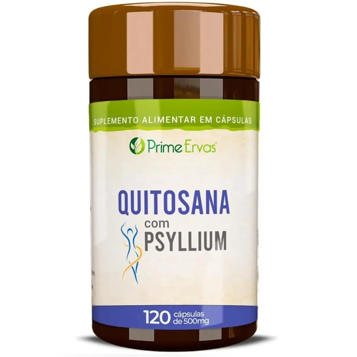 QUITOSANA COM PSYLLIUM 500MG 120CPS PRIME ERVAS