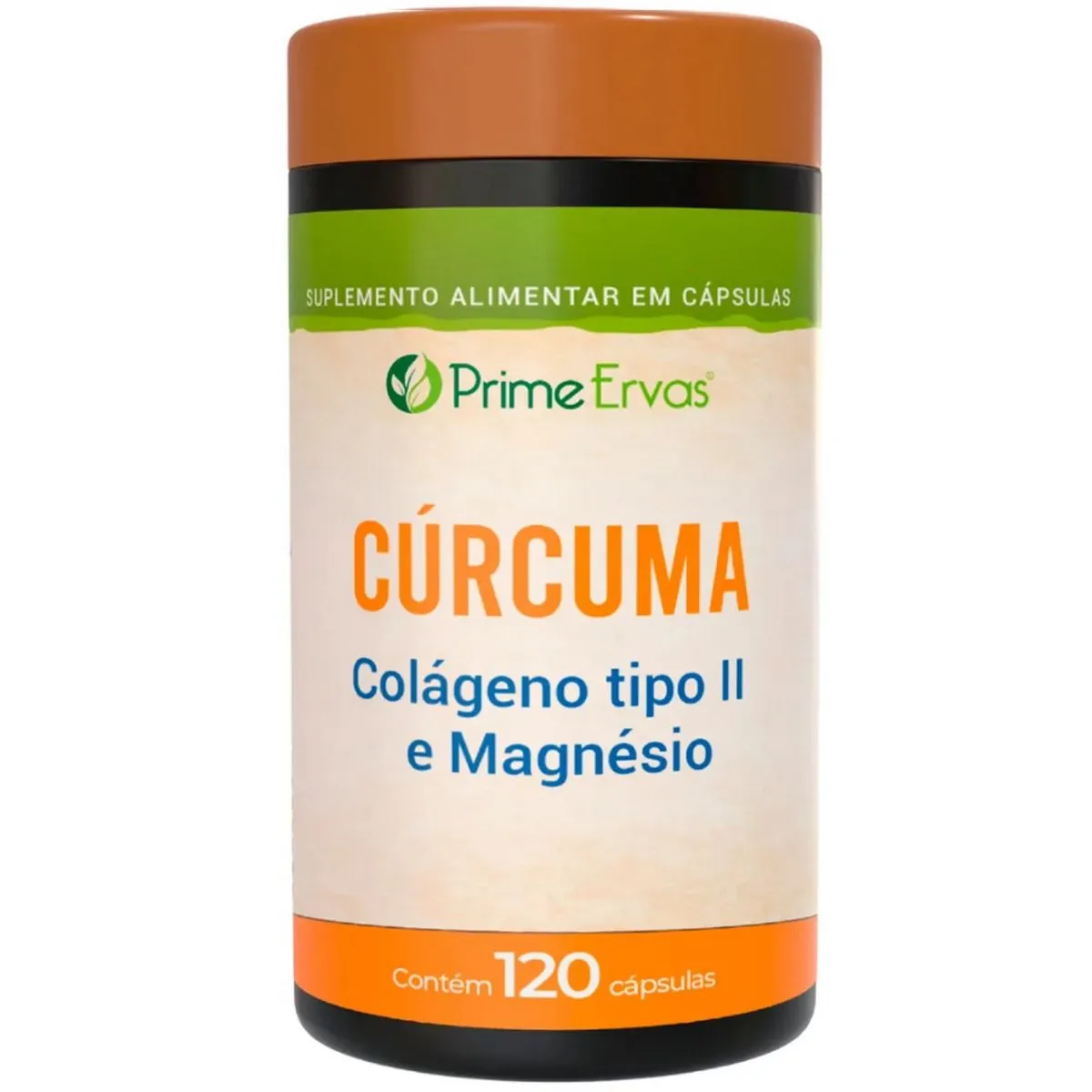 CURCUMA COLAGENO TIPO II E MAGNESIO 120CPS PRIME ERVAS