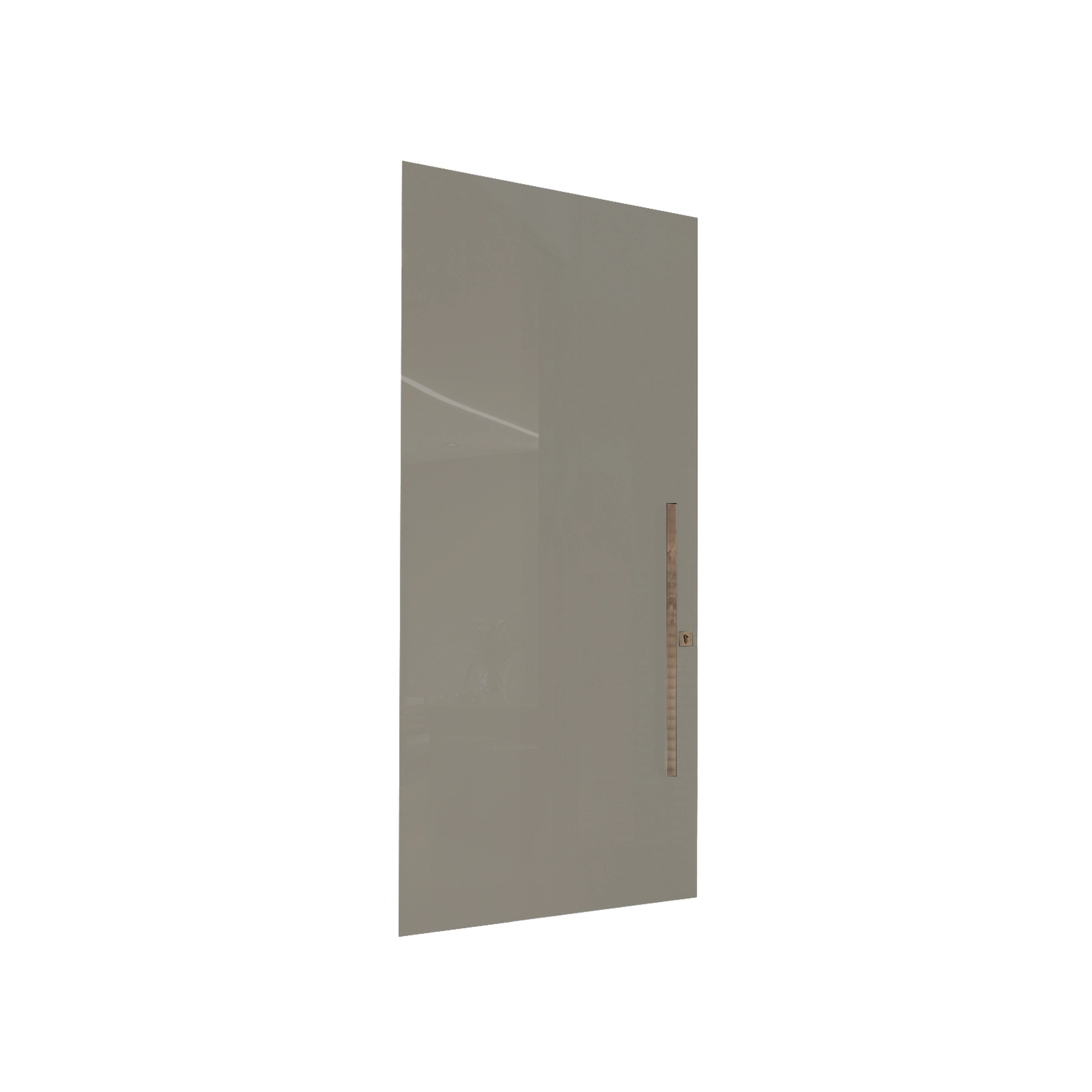 Kit Porta Alumínio Pivotante Champanhe 268x145cm com Batente Nox Portas