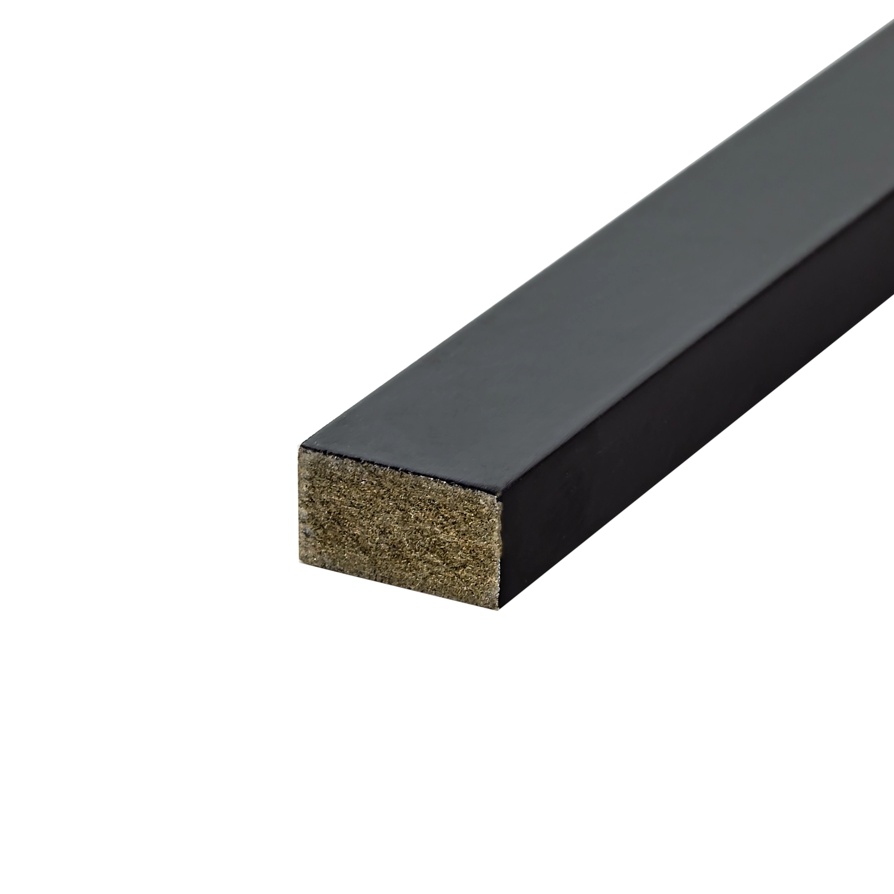 Barra de Acabamento Reta MDF Preta 2,5x1,5x250cm Moldurama