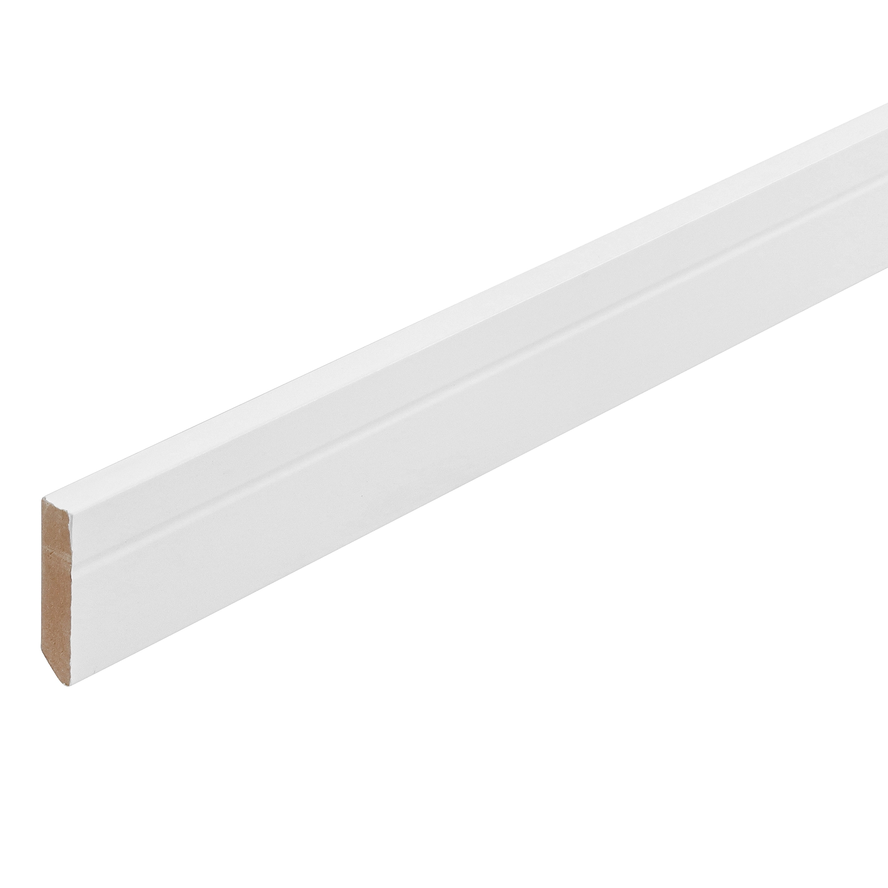 Rodapé Revestido Frisado Branco 240x7cm Moldurama
