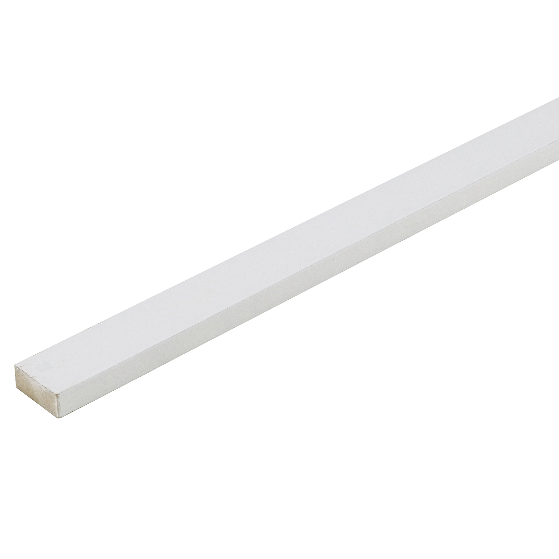 Barra de Acabamento Reta em MDF 3x270cm Primer Branco Premium Moldurama