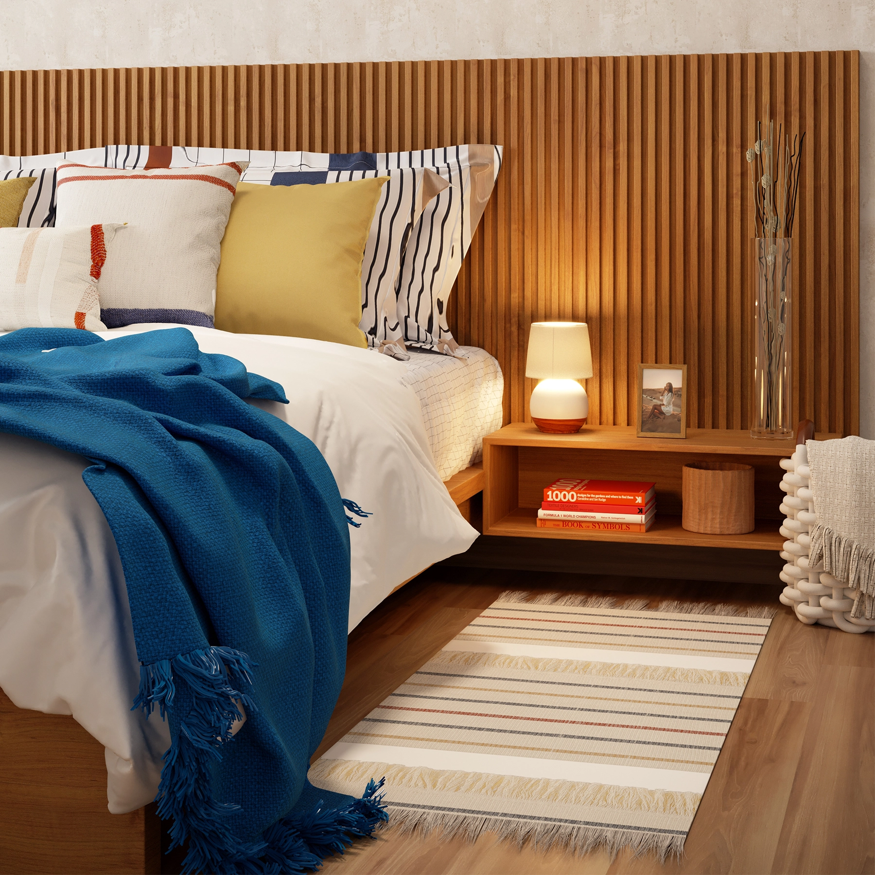 Painel Ripado de Madeira MDF 1,2mm Freijó 3,4x270cm Premium Moldurama 6 Peças