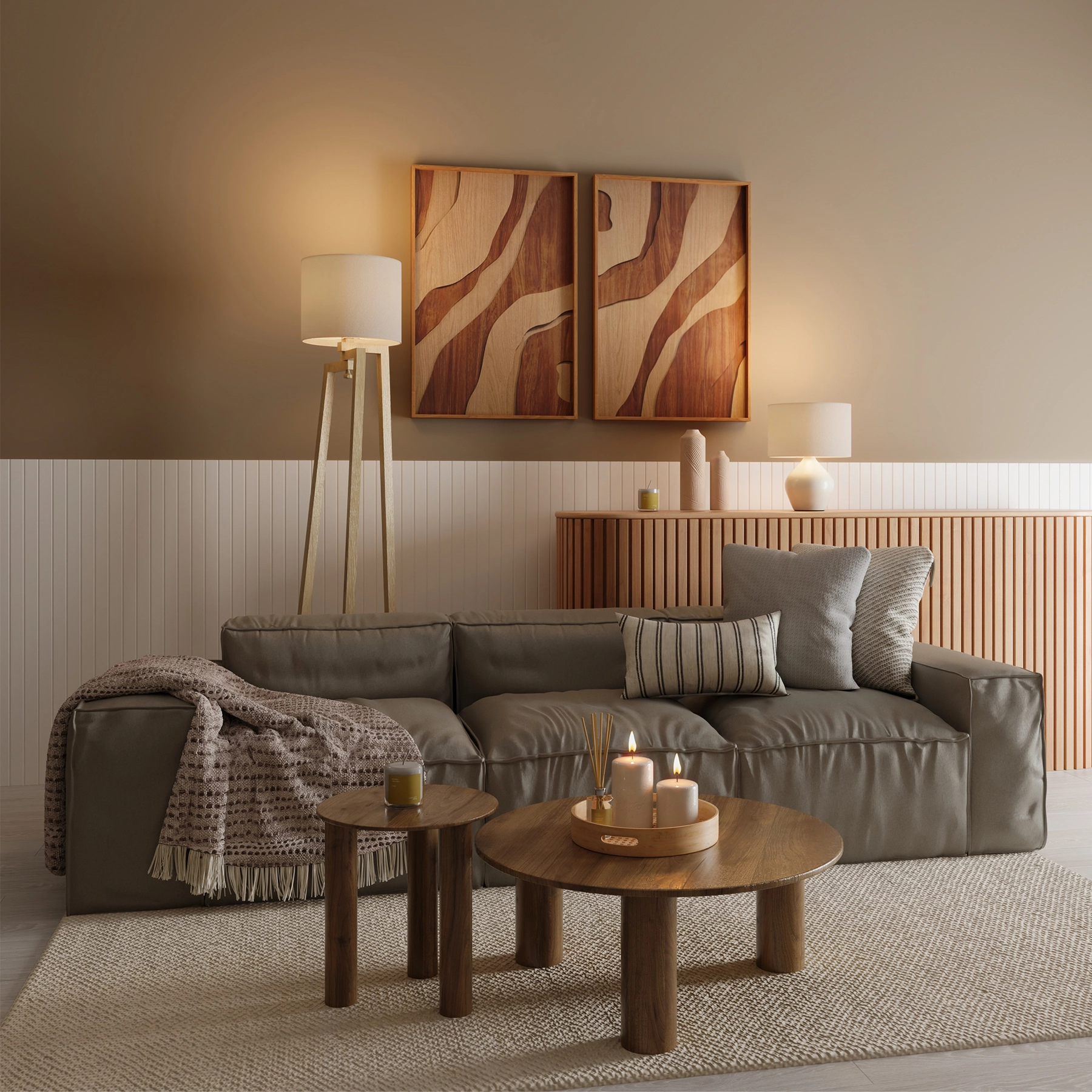 Painel Ripado de Madeira MDF 1,2mm Branco 3,4x270cm Premium Moldurama 6 Peças
