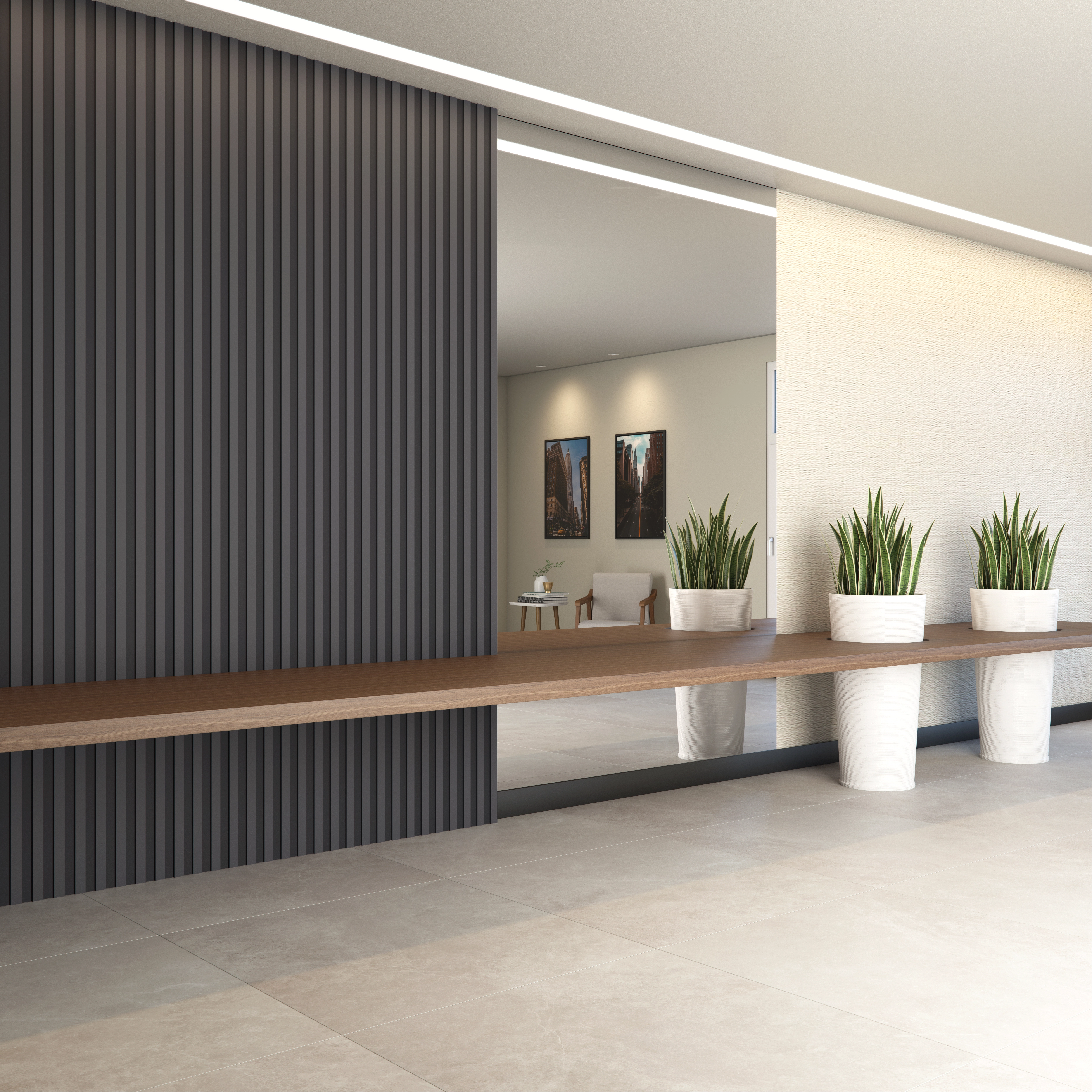 Painel Ripado de Madeira MDF 1,5mm Titanium 6x270cm Premium Moldurama 4 Peças