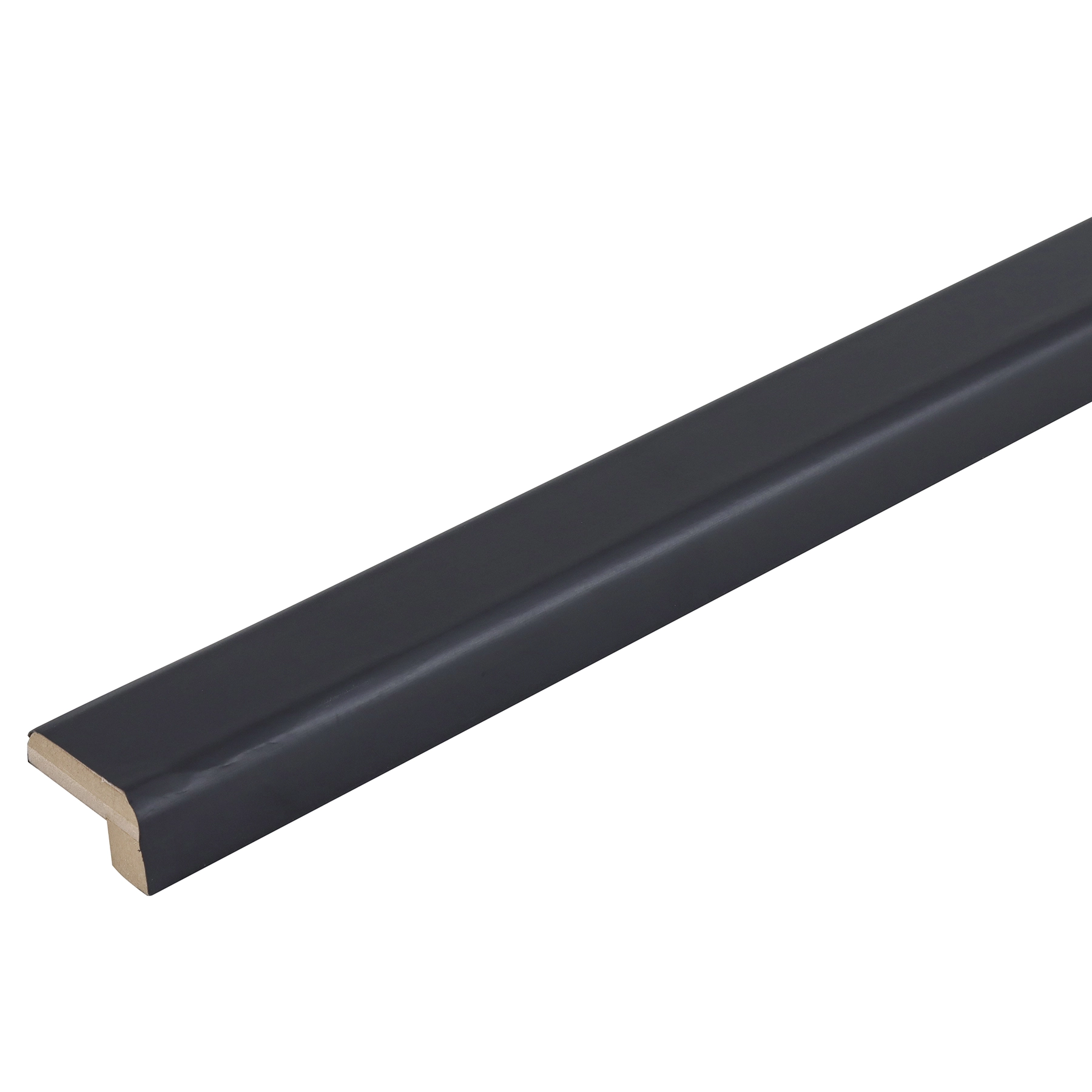 Barra de Acabamento L em MDF 5x270cm Preto Premium Moldurama