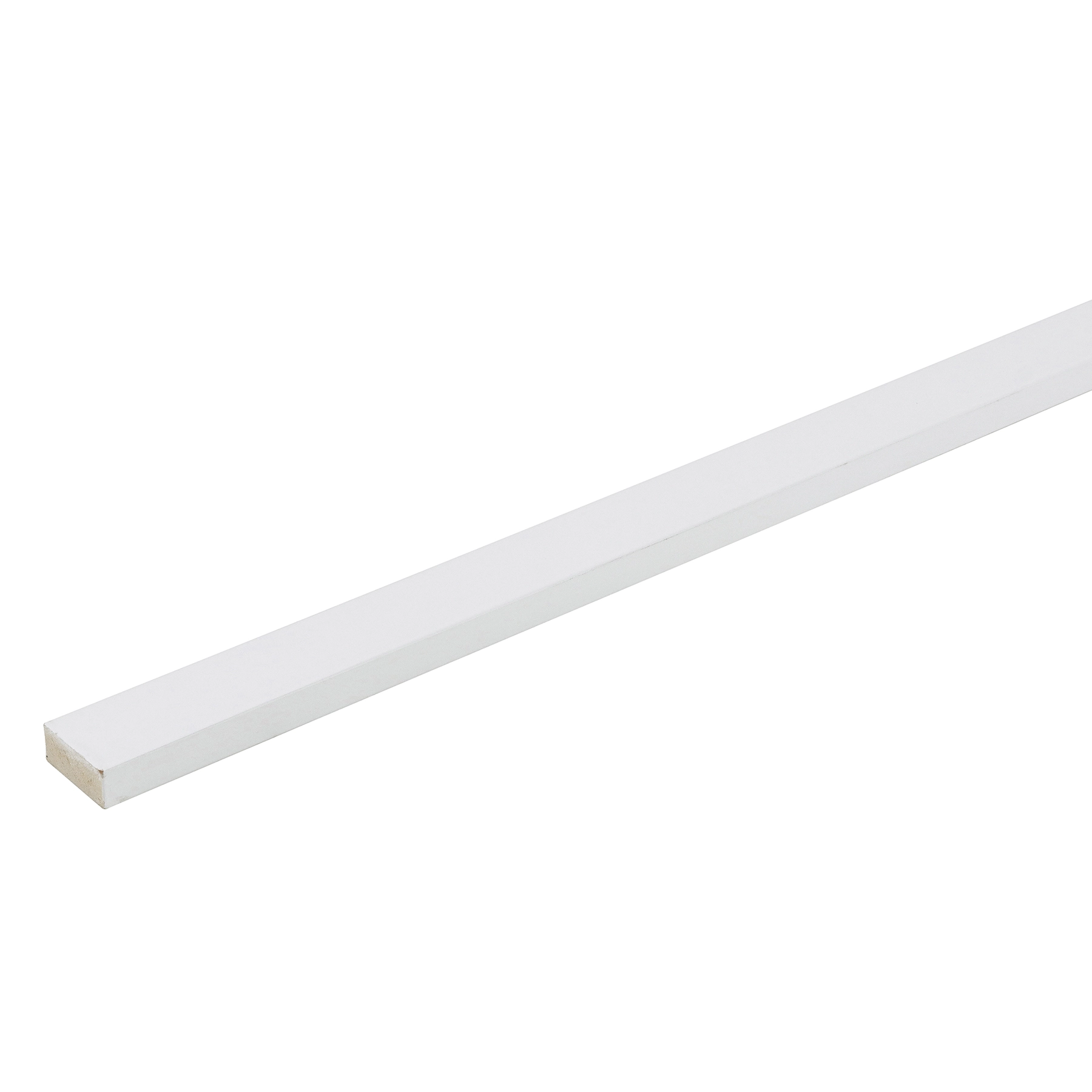 Barra de Acabamento Reta em MDF 3x270cm Branco Premium Moldurama
