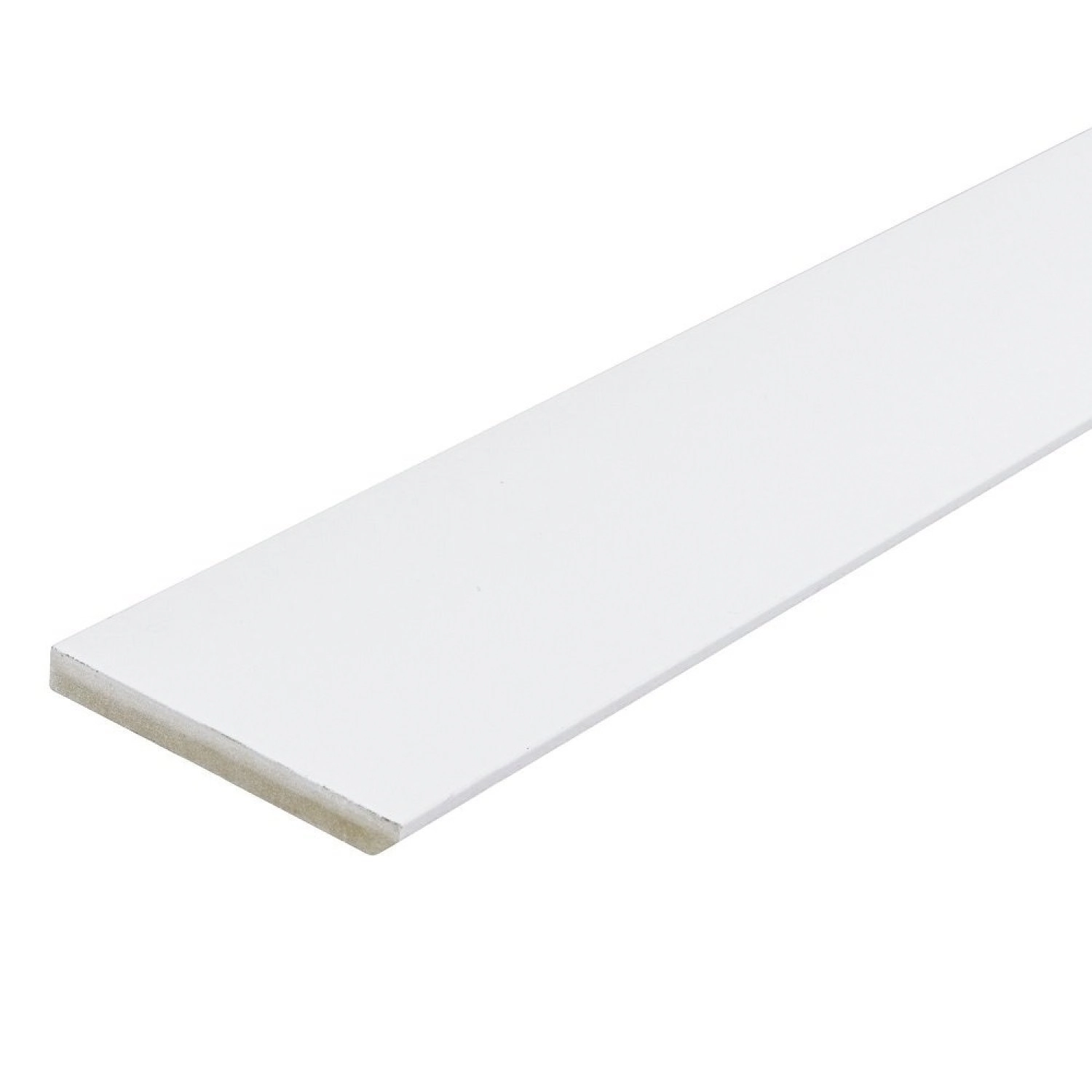 Rodapé De Mdf 15cmx15mmx2.20m Revestido Liso Branco