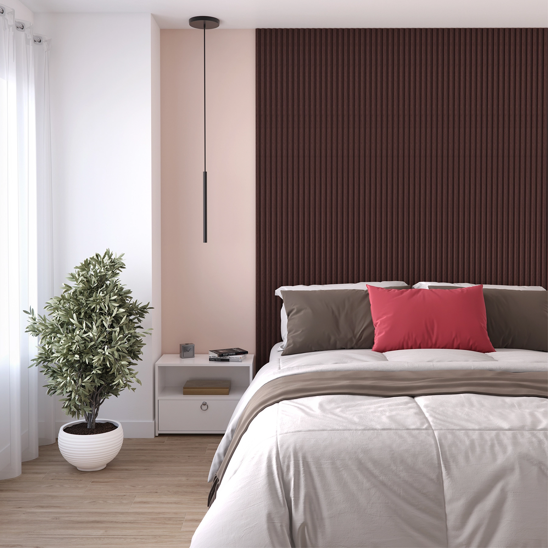 Painel Ripado de Madeira MDF 1,2mm Cumaru 3,4x270cm Premium Moldurama 6 Peças