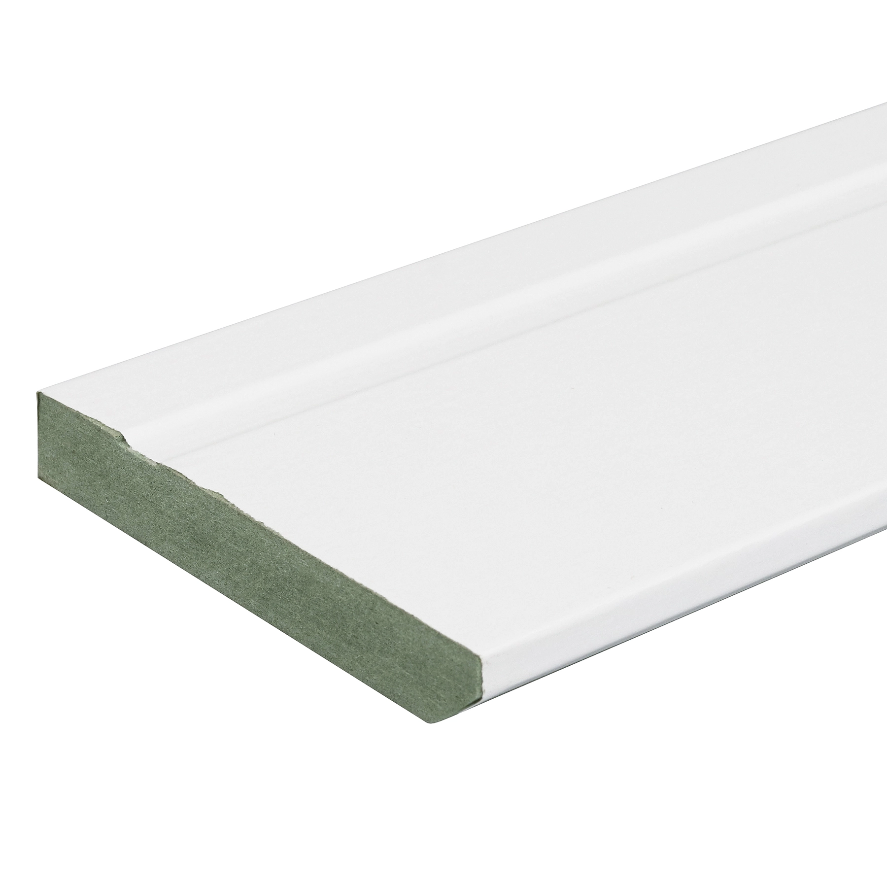 Rodapé Revestido Frisado Branco 1,85mx1,5x10cm MDF Moldurama