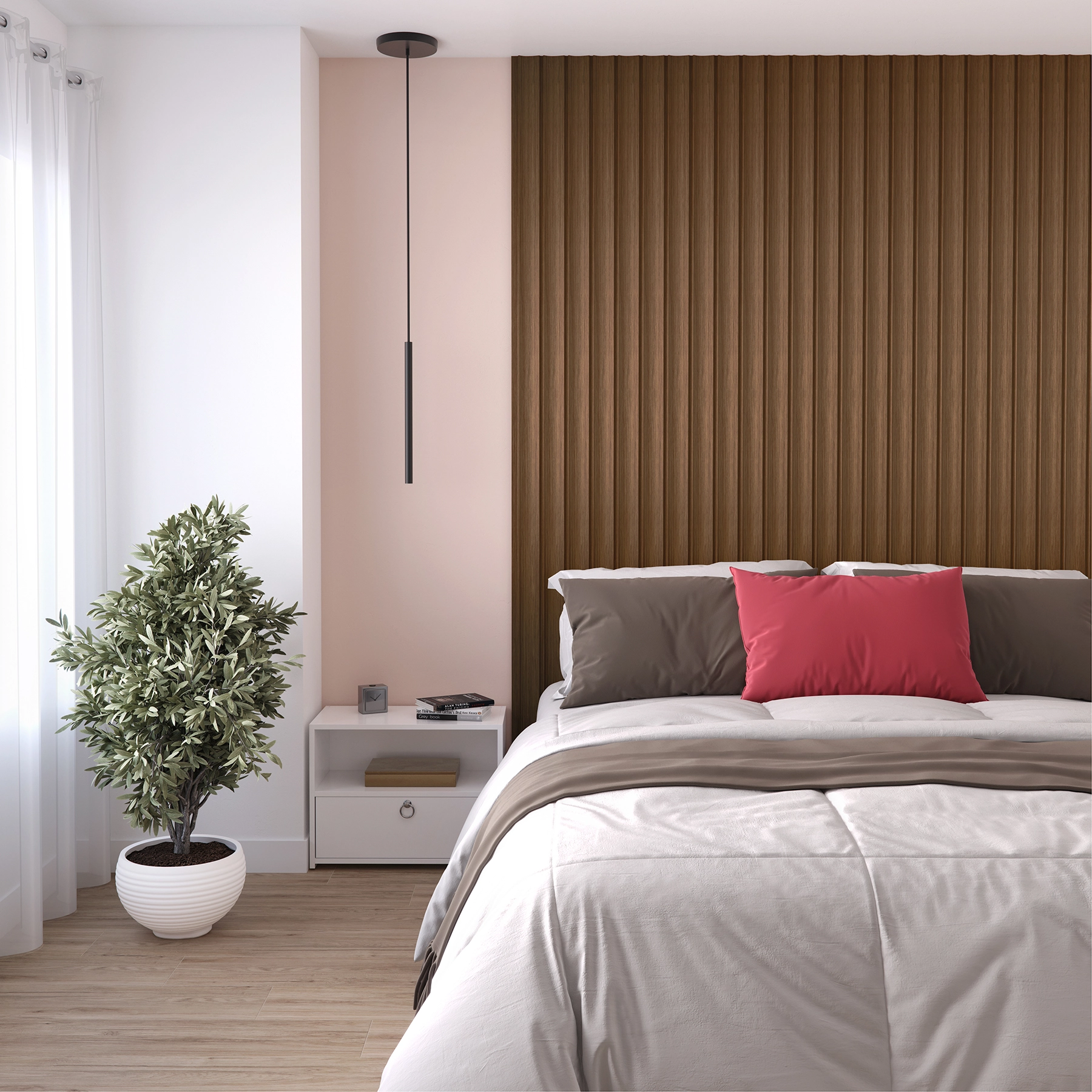 Painel Ripado de Madeira MDF 1,2mm Milano Teak 4,5x270cm Premium Moldurama 5 Peças