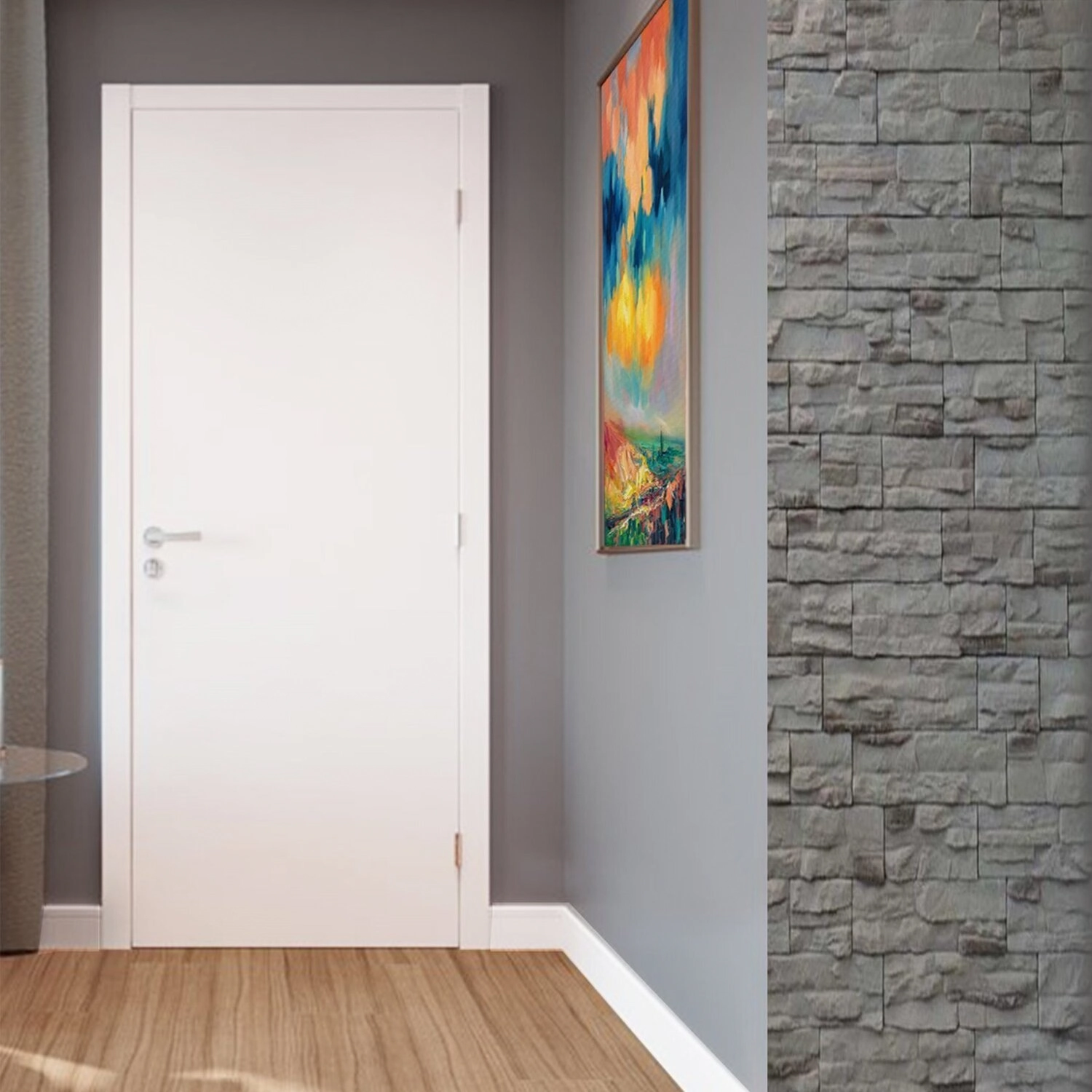 Rodapé De Poliestireno Frisado 7cmx1,5cmx240cm Branco