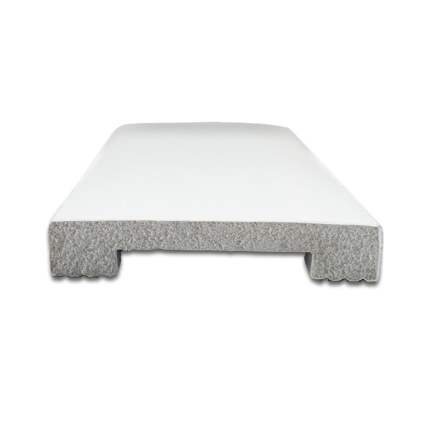 Guarnição De Poliestireno Liso 7cmx1,5cmx220cm Branco