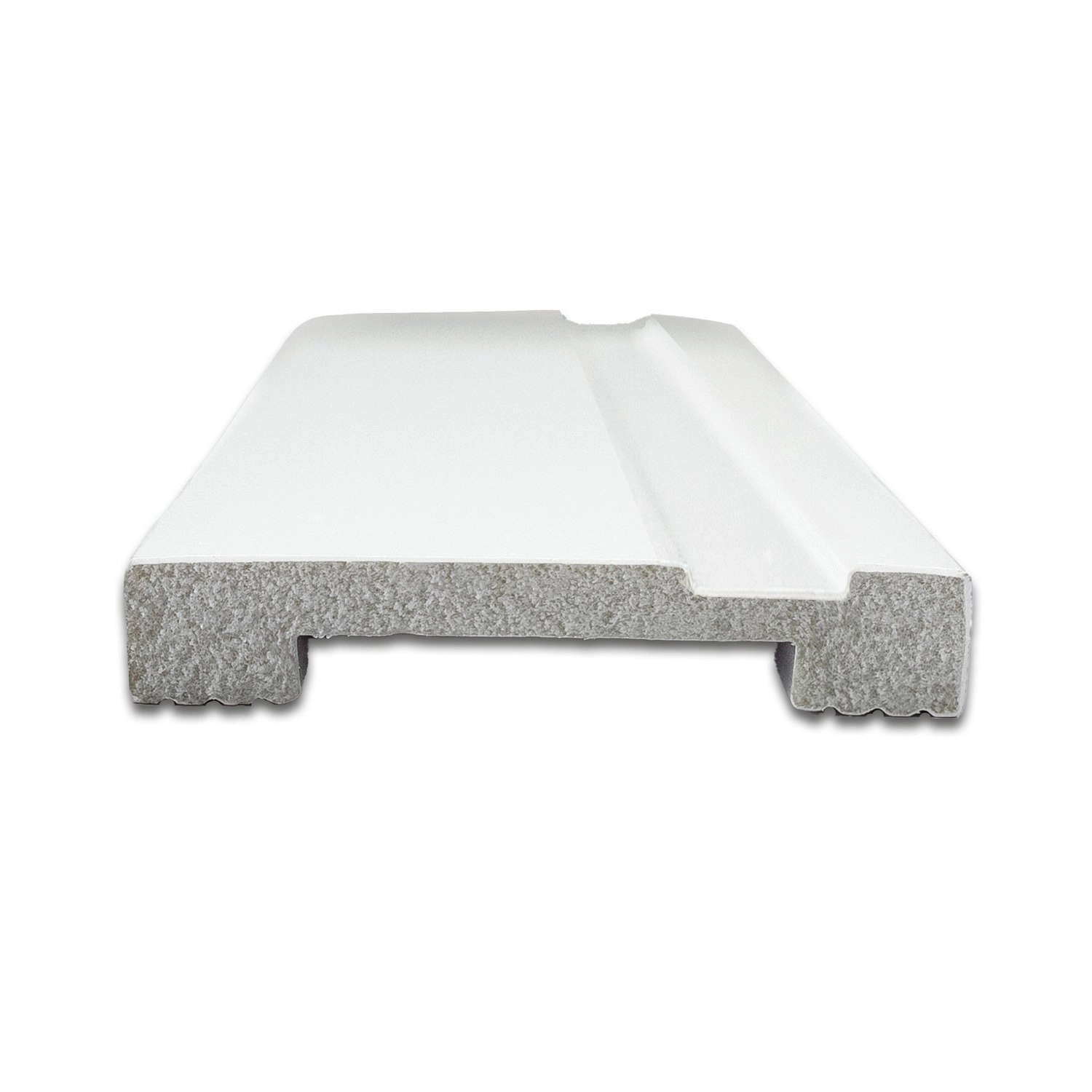 Guarnição De Poliestireno Frisado 7cmx1,5cmx220cm Branco