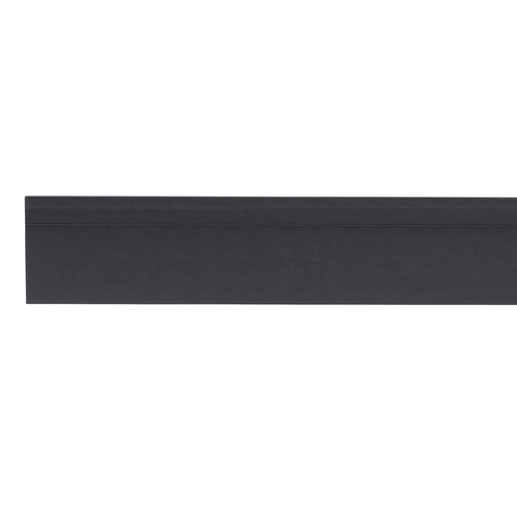 Rodapé Universal Plástico Frisado Preto 10x240cm Montblanc Collection Moldurama