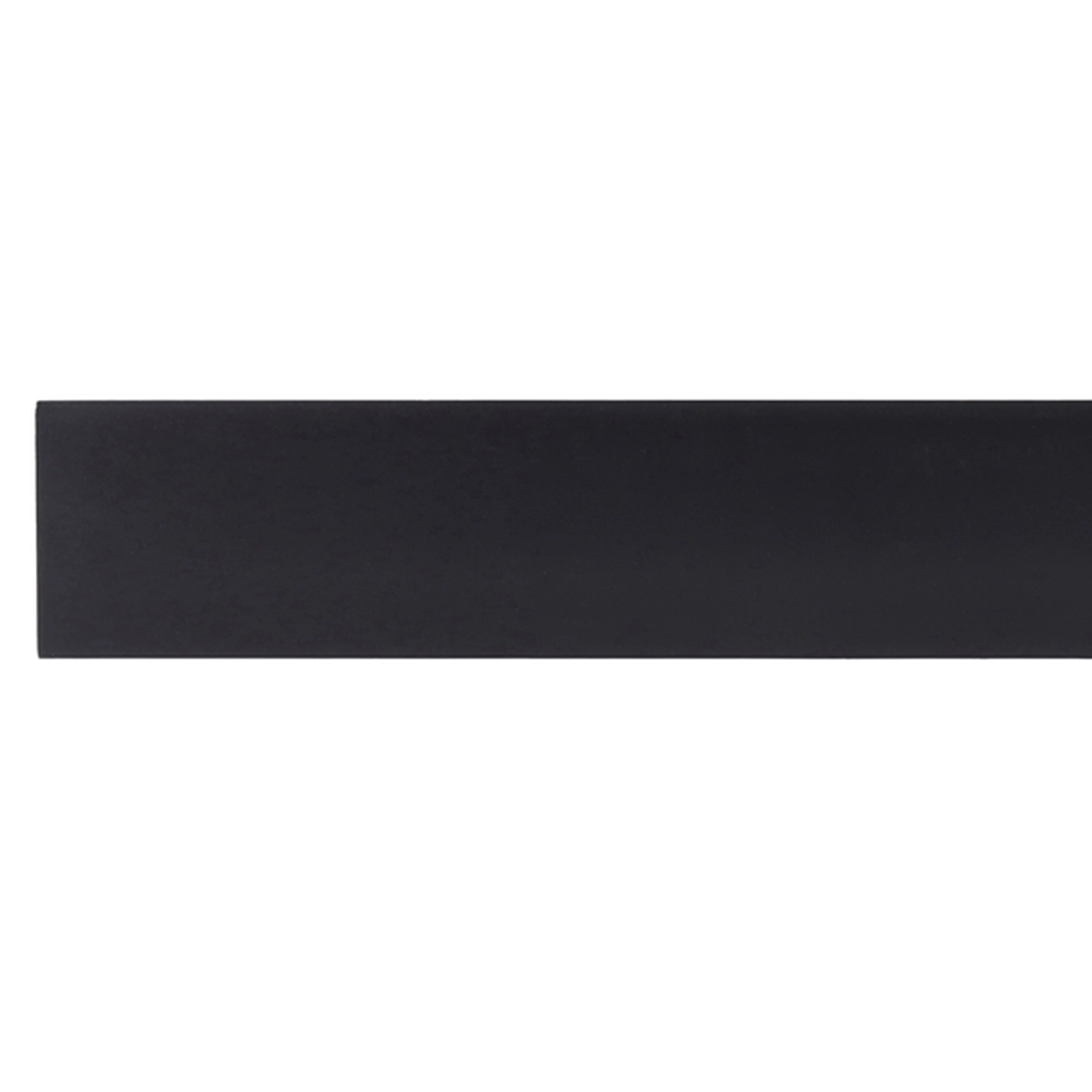 Rodapé Universal Plástico Liso Preto 7x240cm Montblanc Collection Moldurama