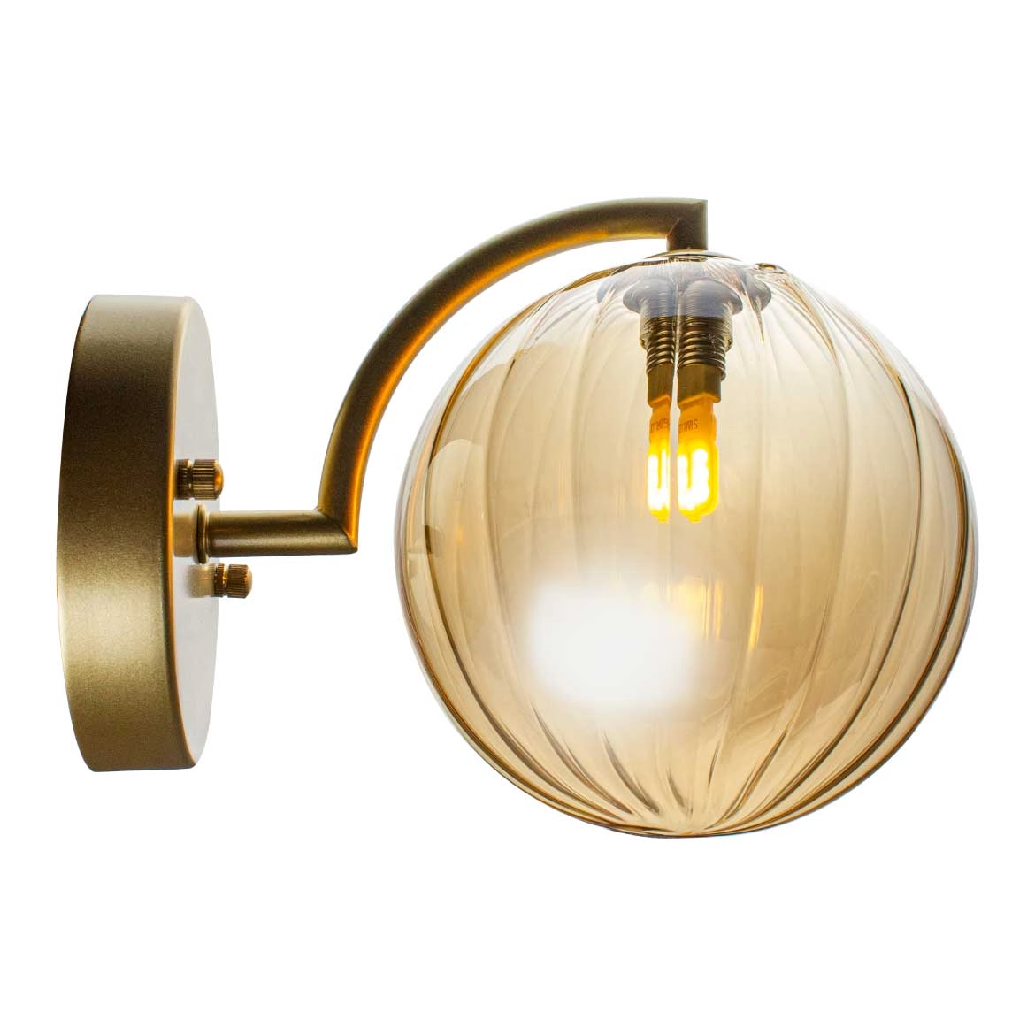 Arandela Tati Globo Vidro Ambar Starlux Zr060 + Led G9 3000k 220v St1959