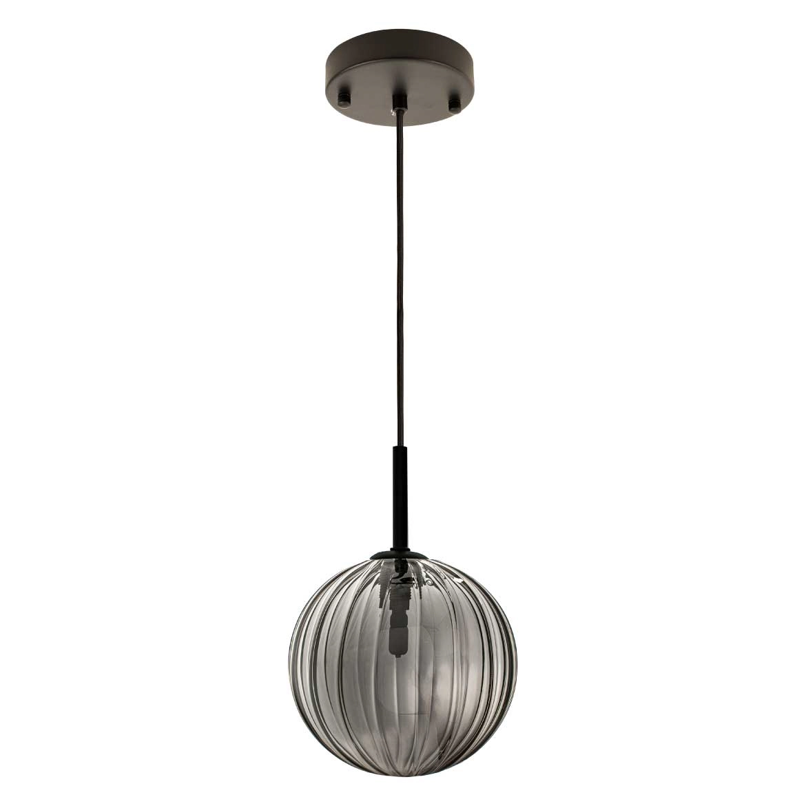 Pendente Tati Globo Vidro Smoky 15cm Starlux Zr061 St1953