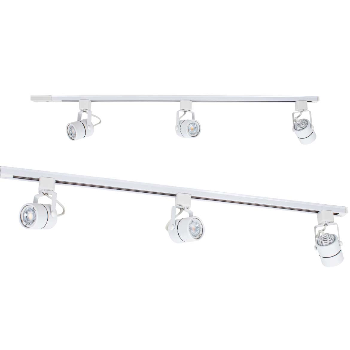 Trilho Eletrificado Branco 1m + 3 Spot + 3 Led Dicroica Mr16 6500k St2070