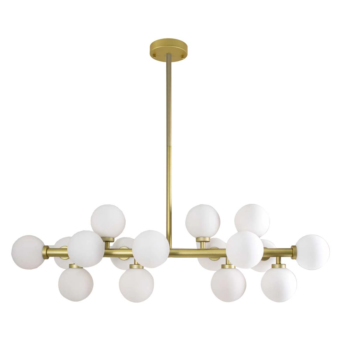 Pendente Grape Em Metal Dourado E Vidro Branco P/ Led G9 St1758