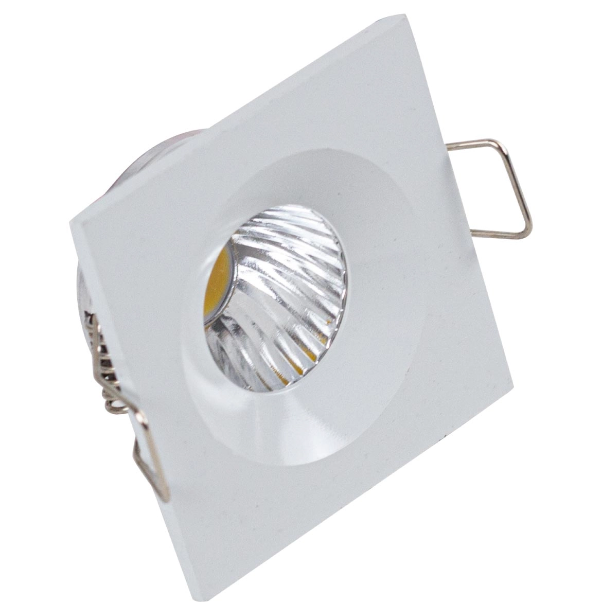 3x Mini Spot Led 3w Embutir Rente Quadrado Branco Quente St487