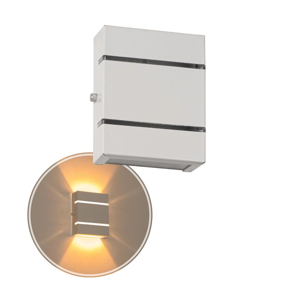 Arandela Slim Interna / Externa Branco Alumínio 2 Frisos Moderna St2527