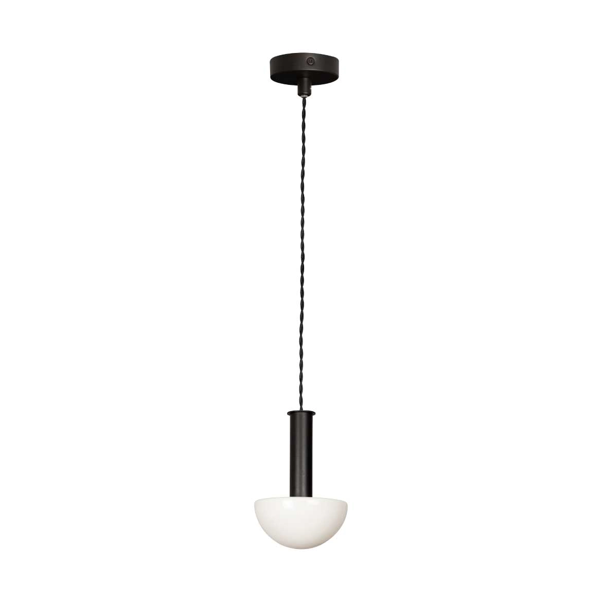 Pendente Artemis Vidro Preto Fosco + Led G9 Bq Starlux Vl004 St2520