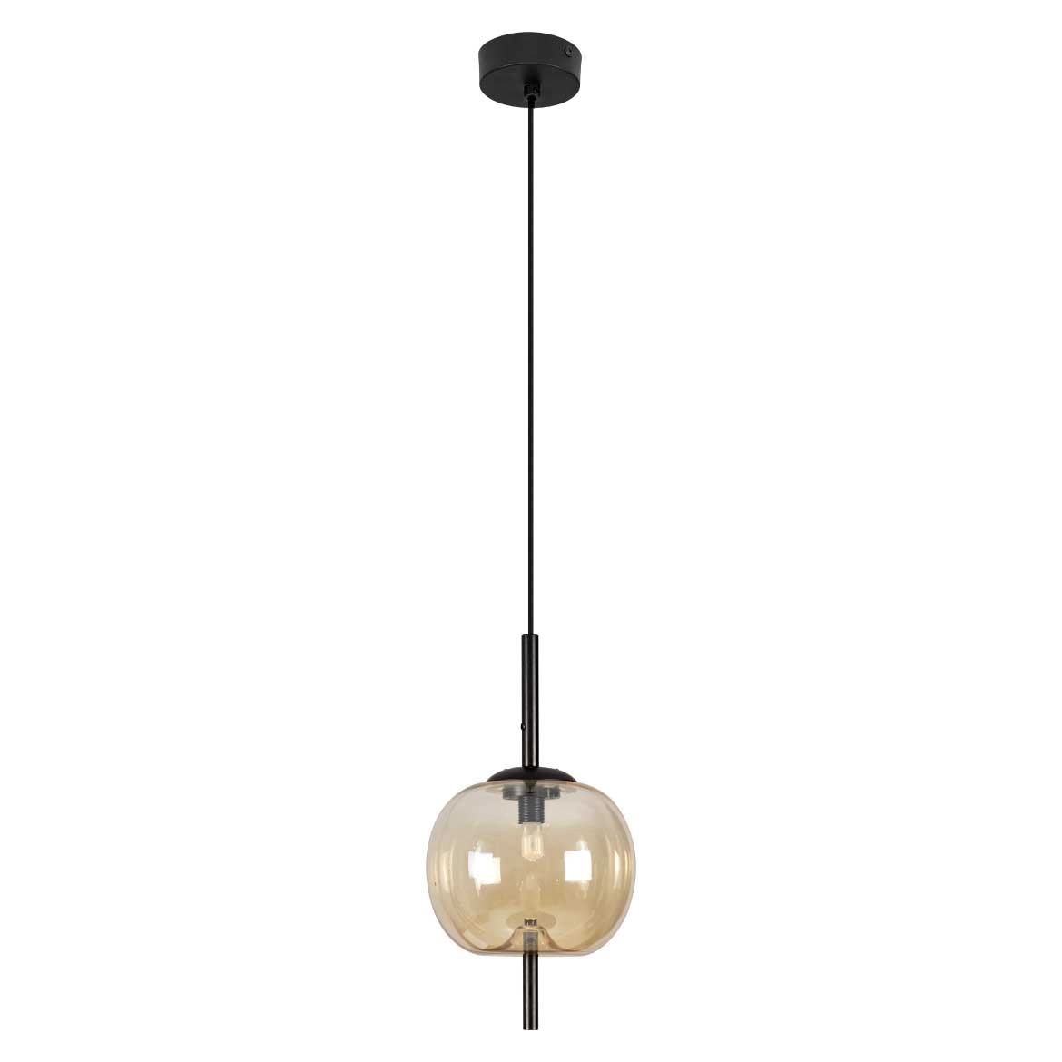 Pendente Apple Ps-31098-ba Preto Ambar Vidro + Led G9 Bf Starlux St1710