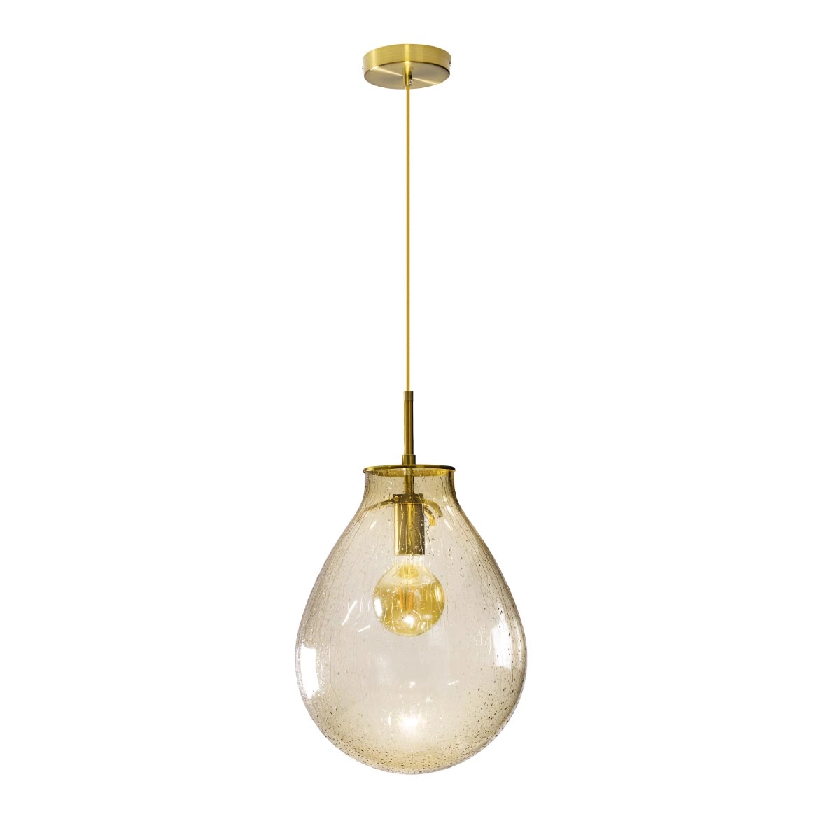 Pendente Amora Aqua 30cm + Led 1x E27 Branco Quente Starlux St2608