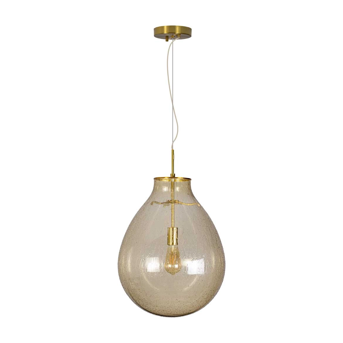 Pendente Amora Zr164-40wa 54cm Gotas Aqua + Led E27 Starlux St2539