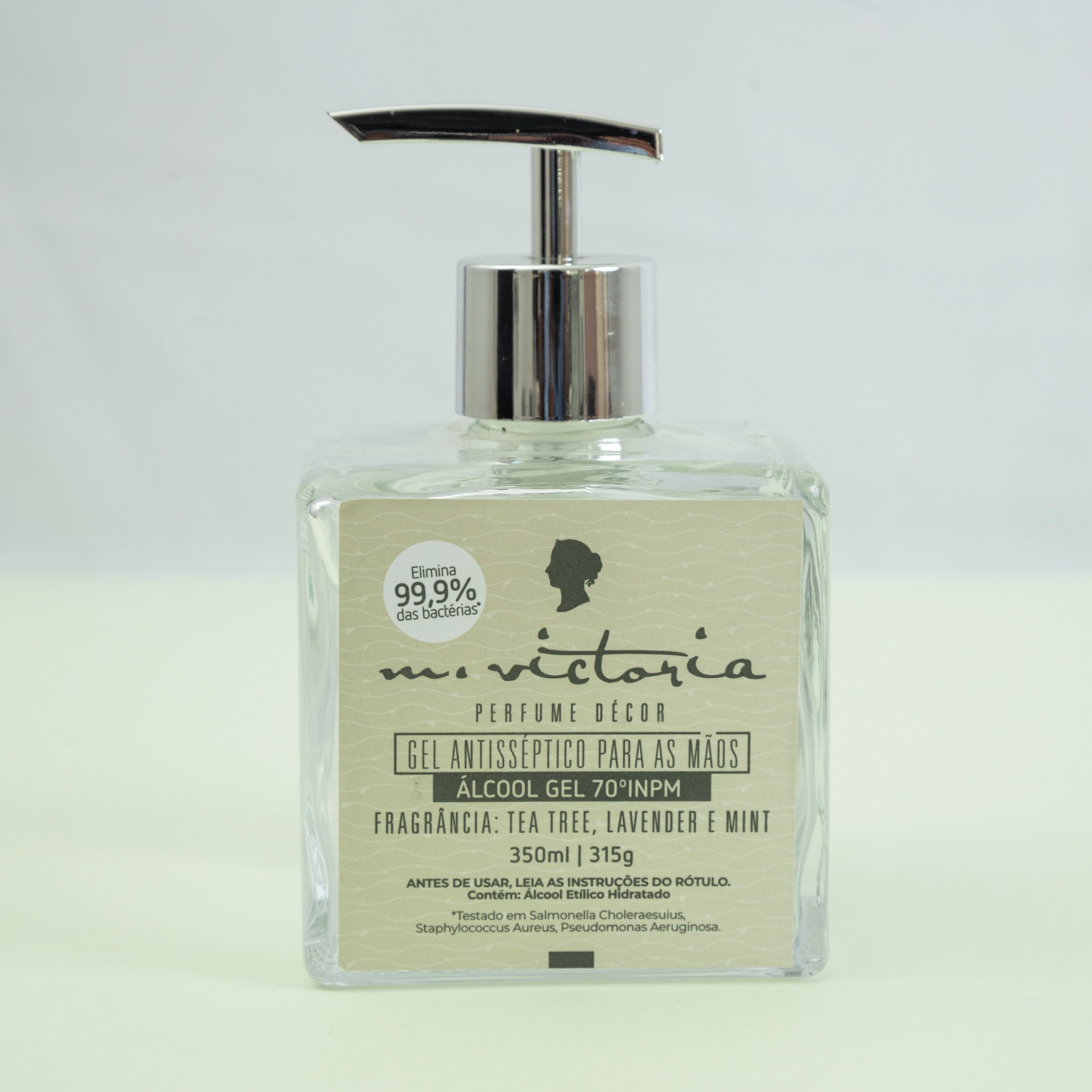 Álcool Gel 70% 350ml Cubo Tea Tree Lavender E Mint