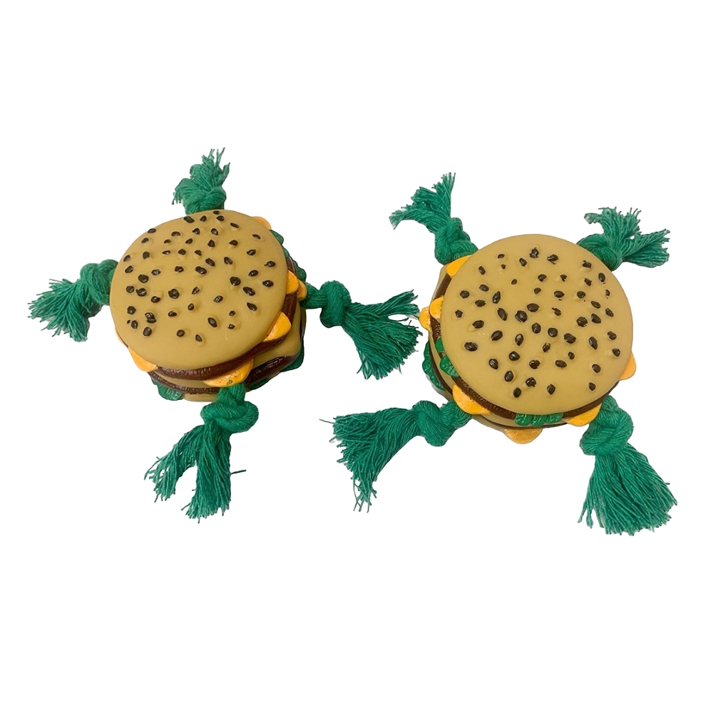 Brinquedo Pet Grows Caes X Burguer Com Corda