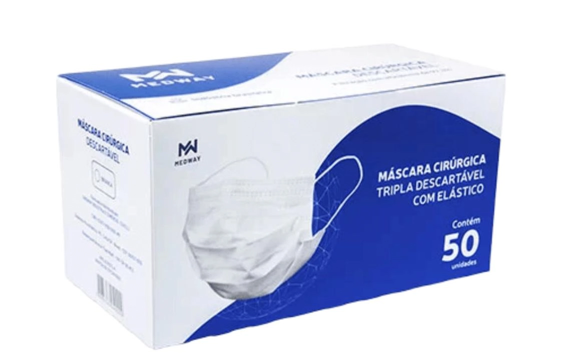 Mascara Descartavel Medway Branca C/50un