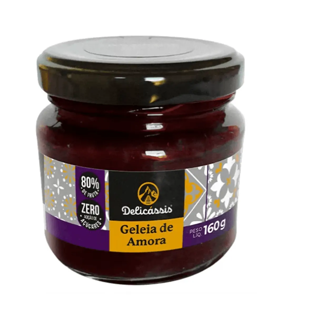 Geleia de Amora zero adiçao de açucares 160g - Delicassis