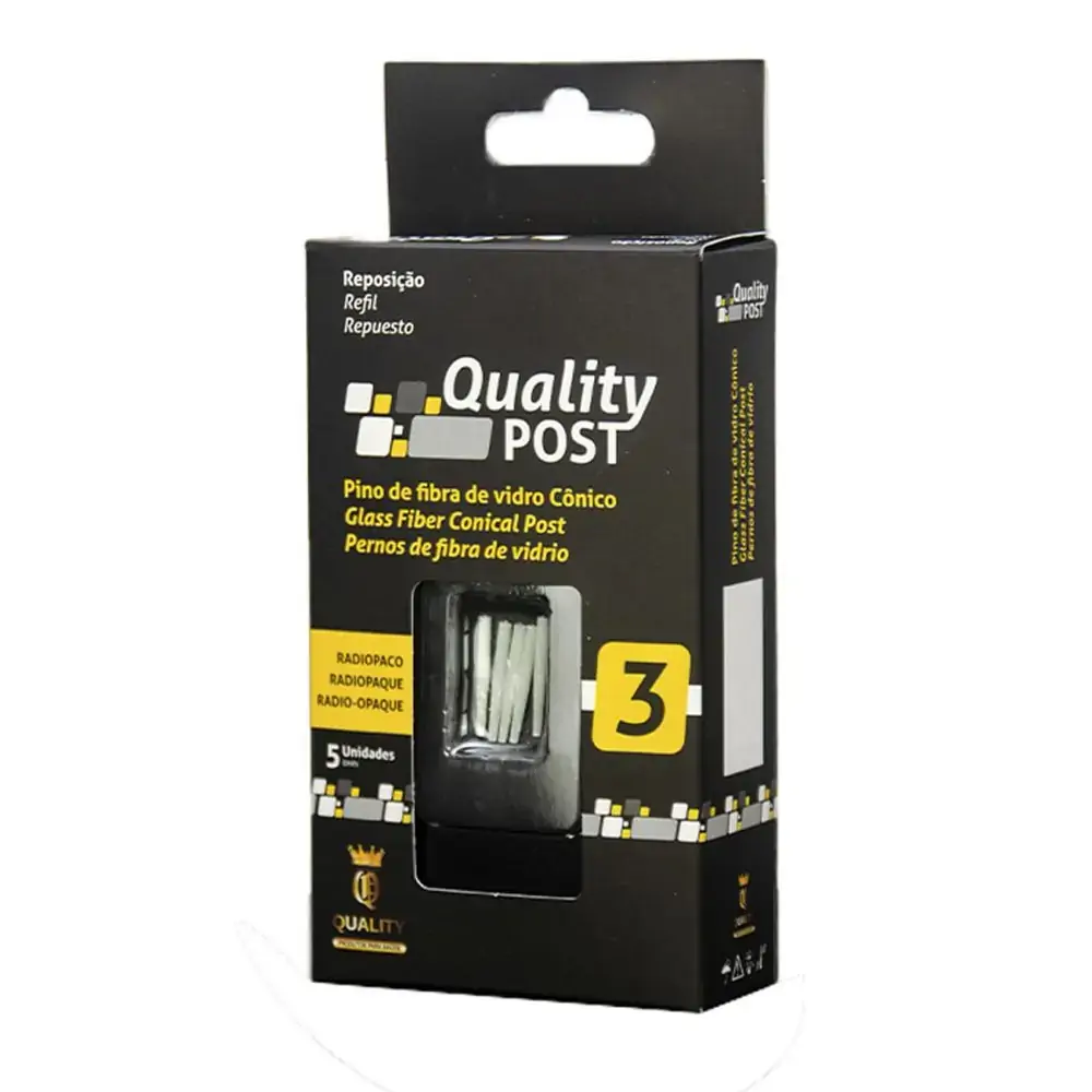 Pino Fibra de Vidro Quality Post 5 Unidades - Quality - Pino Fibra de Vidro Quality Post 3 com 5 uni