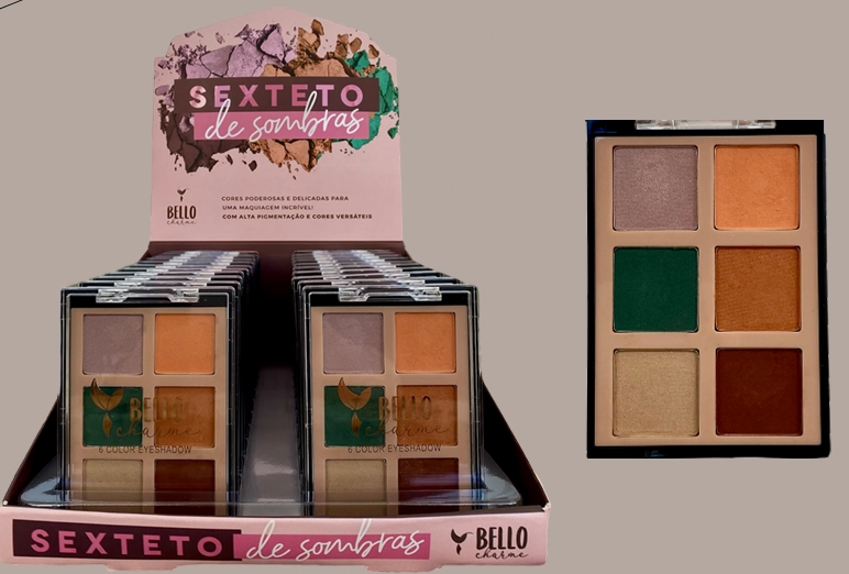 Paleta Sombra 6 Cores Dp206 Bello Charme