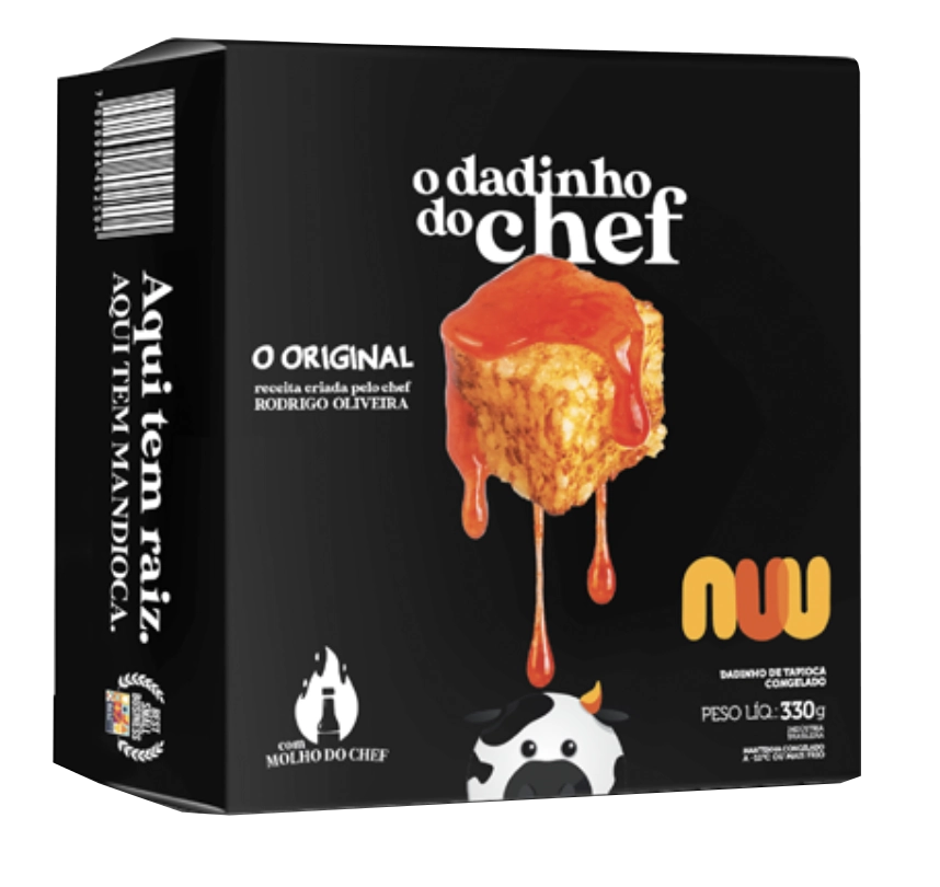 Dadinho De Tapioca Congelado Original Nuu O Dadinho Do Chef Caixa 330g