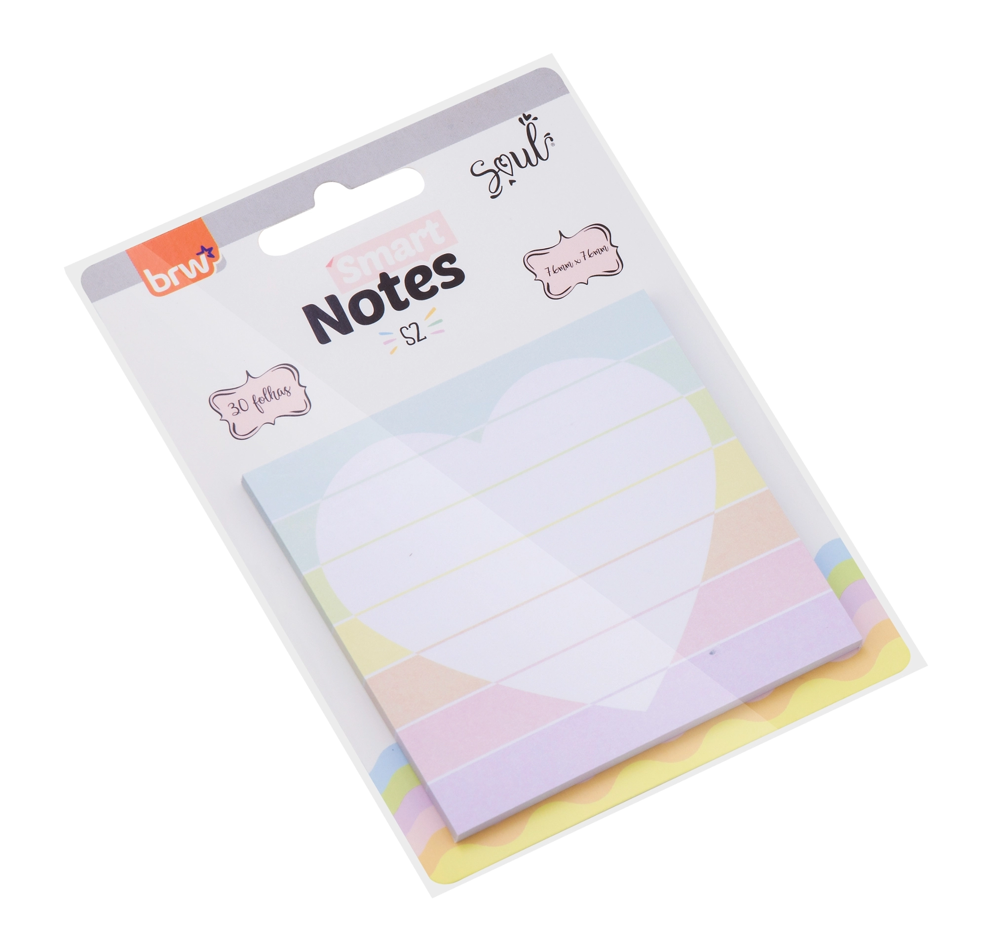 Bloco Brw Smart Note 76x76mm S2 30fls Ba7656
