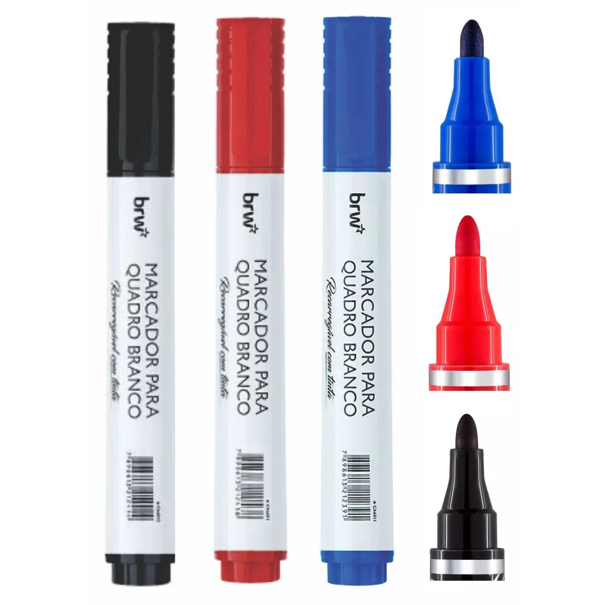 Marcador Quadro Bco C/3un Recarregavel