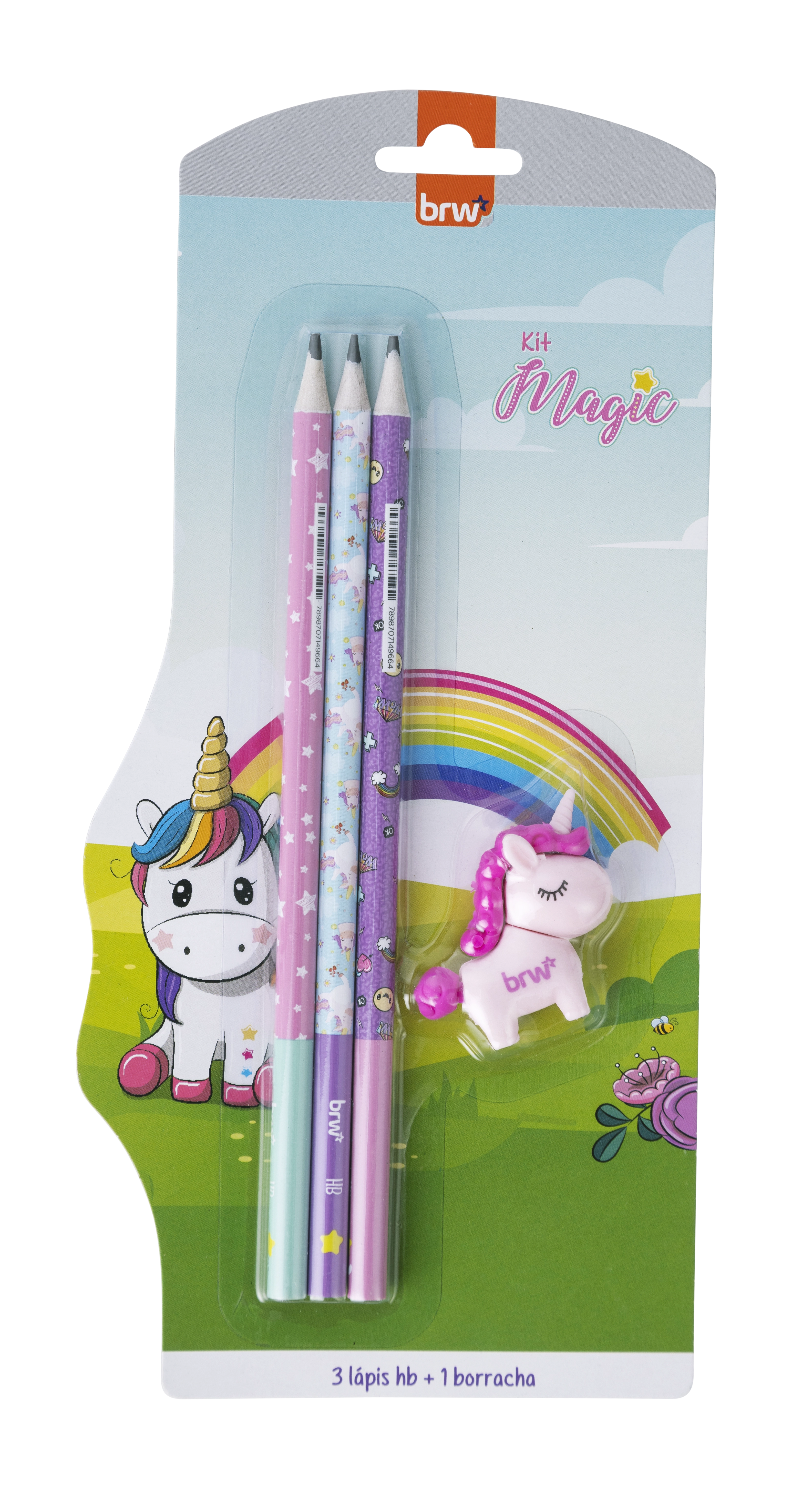Kit Escolar Magic 3 Lapis Hb 1 B