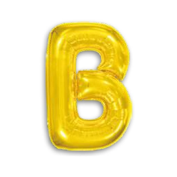 Balao 16 Metalizado Dourado 40cm Letra B