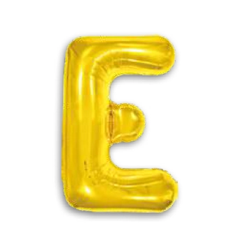 Balao 16 Metalizado Dourado 40cm Letra E