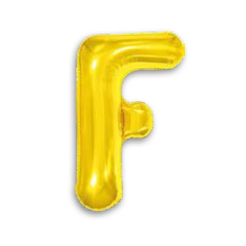 Balao 16 Metalizado Dourado 40cm Letra F