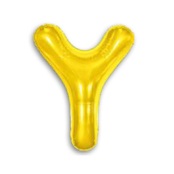 Balao 16 Metalizado Dourado 40cm Letra Y