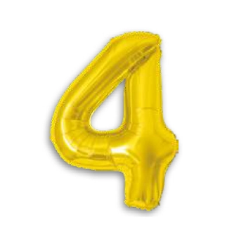 Balao 16 Metalizado Dourado 40cm Numero 4