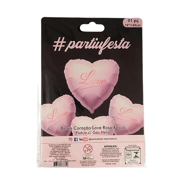 Paf123 Corao Love Rosa Fosco 18 45 Cm