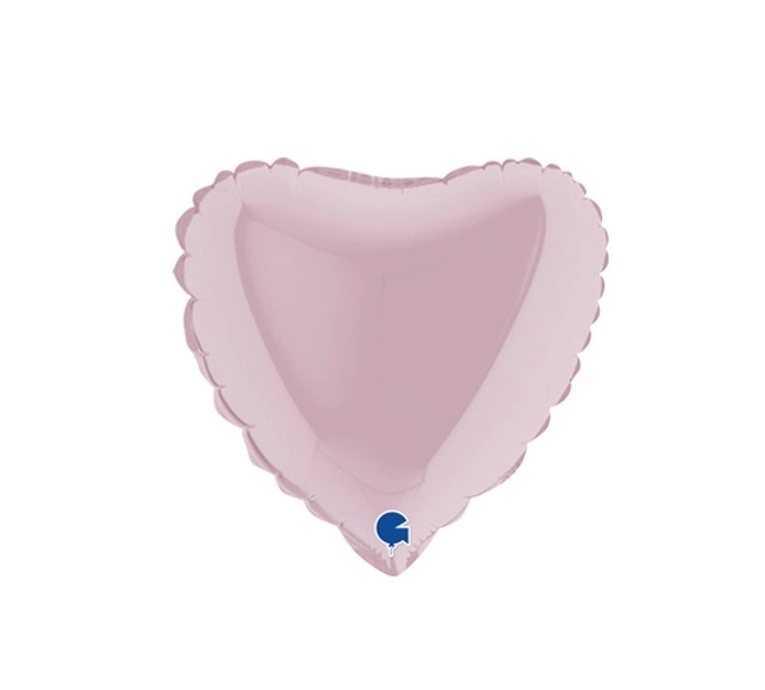 Balao Coracao Rosa Fosco N18 45cm