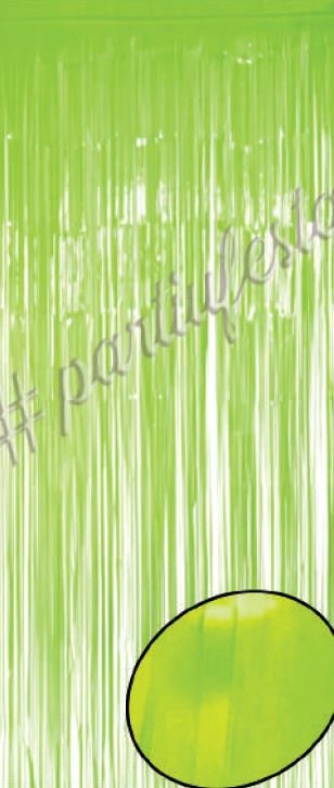 Cortina Metalizada 2x1m Verde Neon