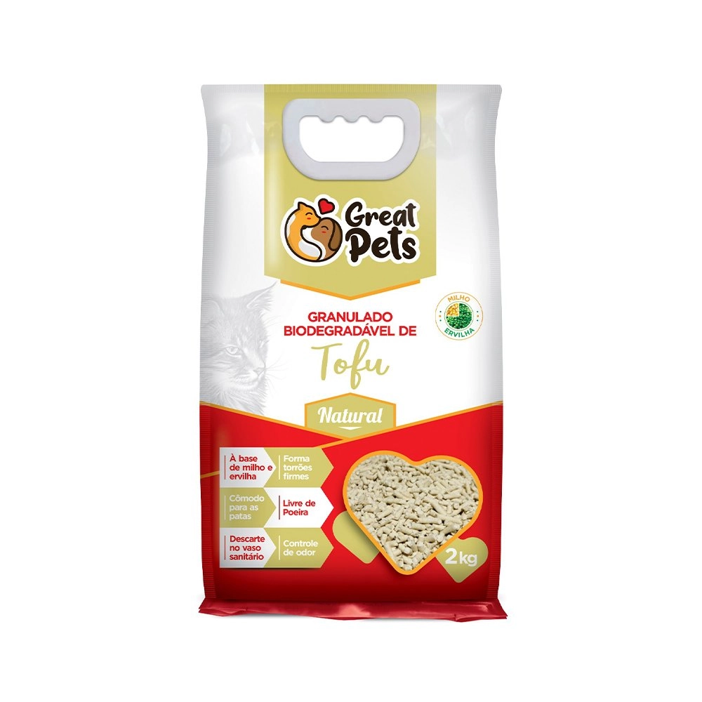 Areia Bio De Tofu 2kg Natural